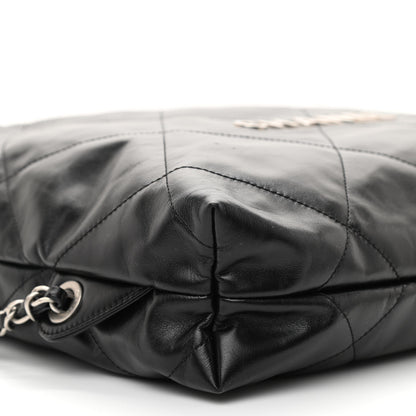 Chanel Shiny Calfskin Quilted Chanel 22 Backpack Black 9 of 10