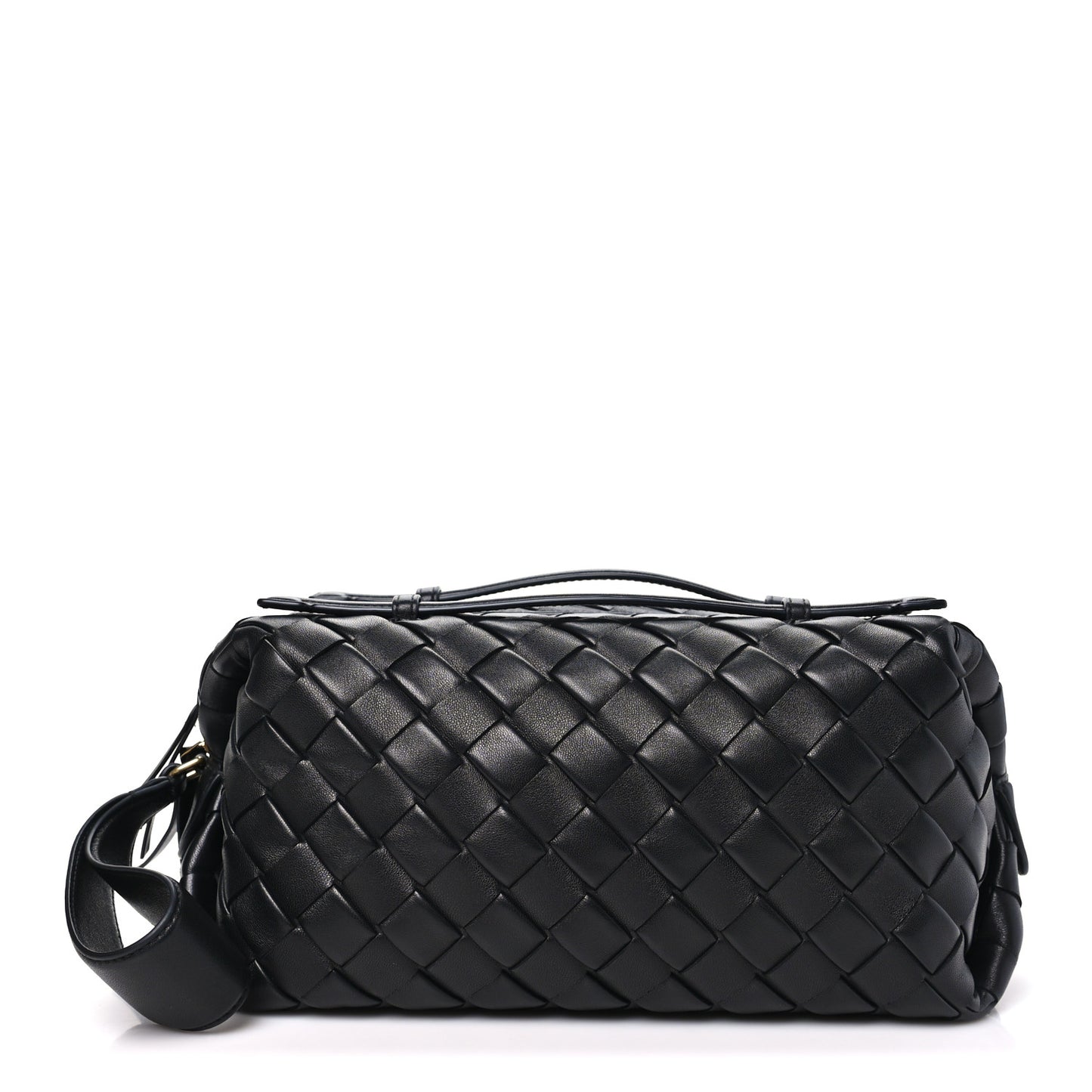 Nappa Intrecciato Gioco Top Handle Bag Black