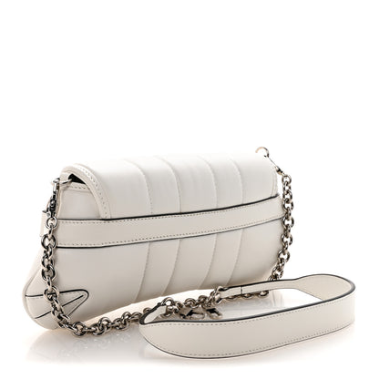 Gucci Nappa Vertical Matelasse Small Maxi Horsebit Chain Shoulder Bag Great White 3 of 9