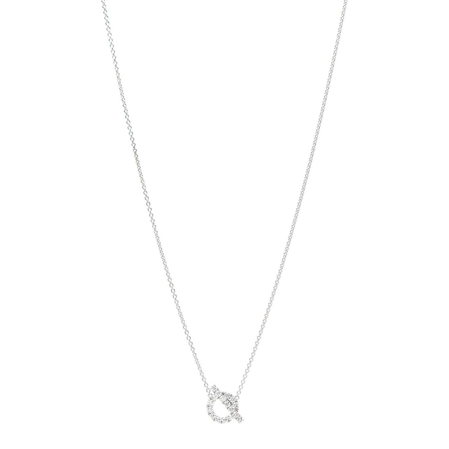 18K White Gold Diamond Finesse Pendant Necklace