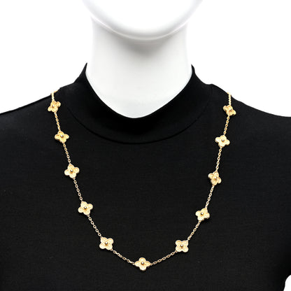 Van Cleef & Arpels 18K Yellow Gold 20 Motifs Vintage Alhambra Necklace 2 of 4