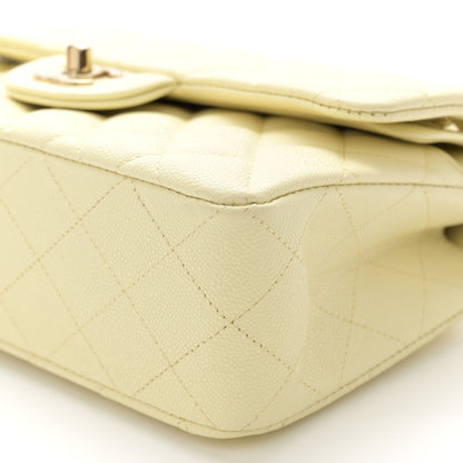 Chanel Caviar Quilted Small Double Flap Light Yellow 10 of 10