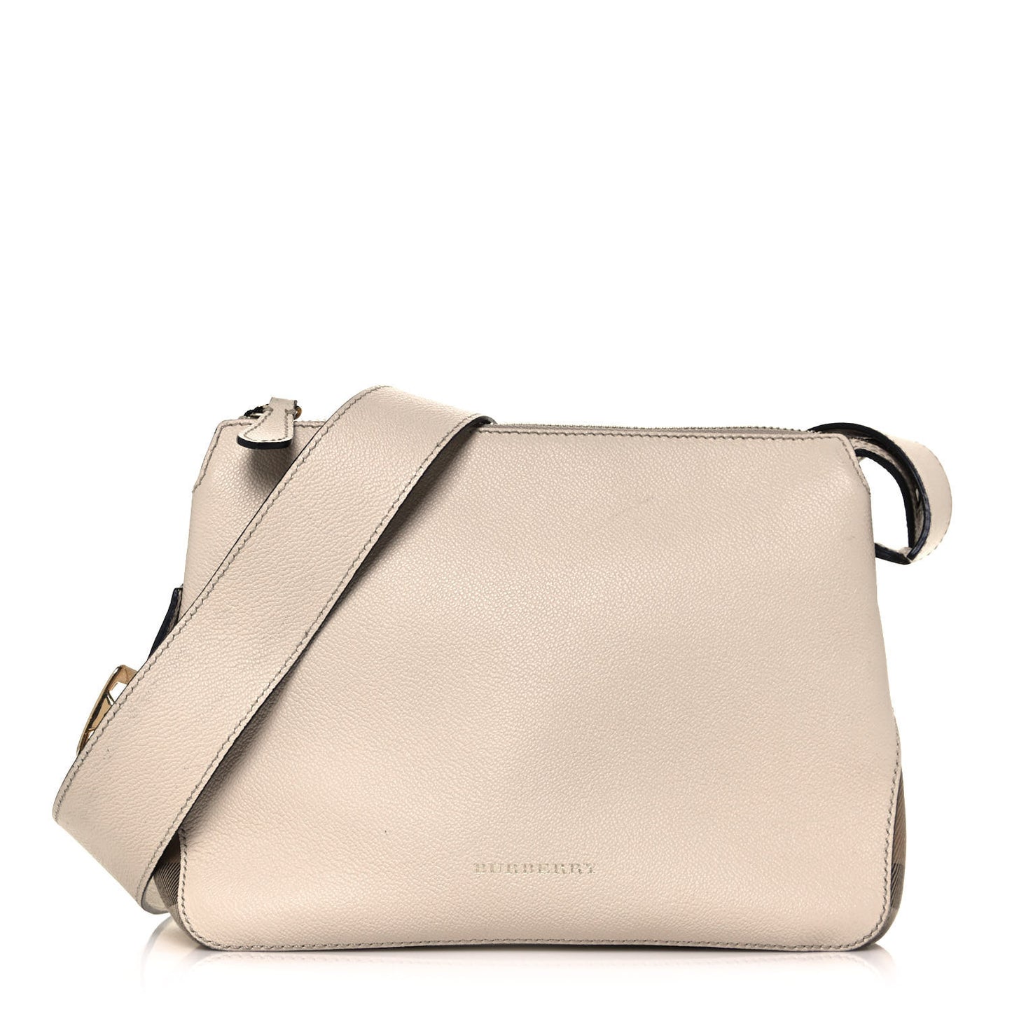 Soft Grain Calfskin House Check Small Helmsley Crossbody Limestone