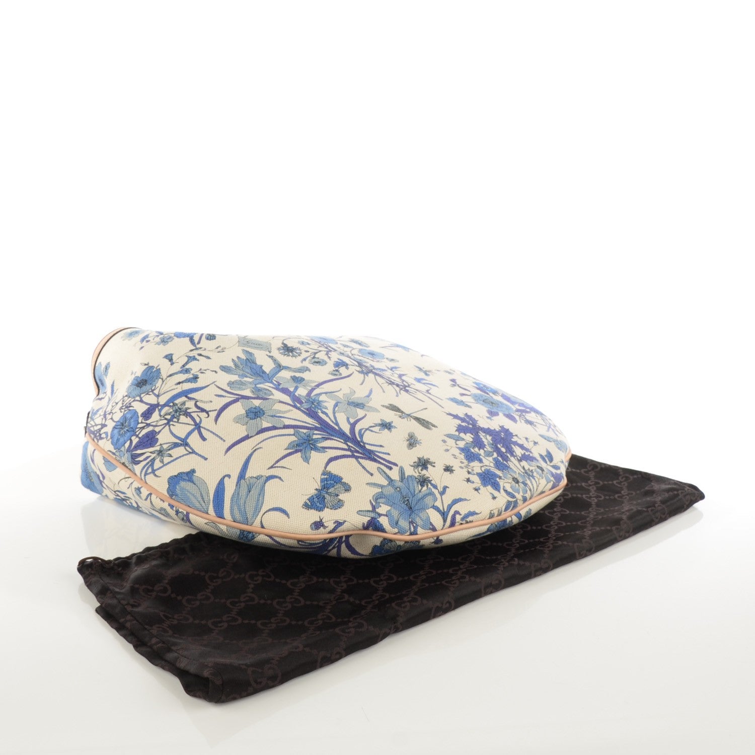 Gucci Canvas Flora Floral Wave Hobo Blue 4 of 8