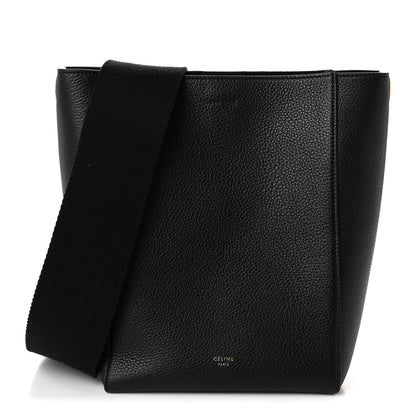 Celine Soft Grained Calfskin Small Sangle Bucket Bag Black 1 of 9