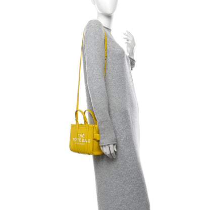 Marc Jacobs Grained Calfskin Mini The Tote Bag Yellow 2 of 9