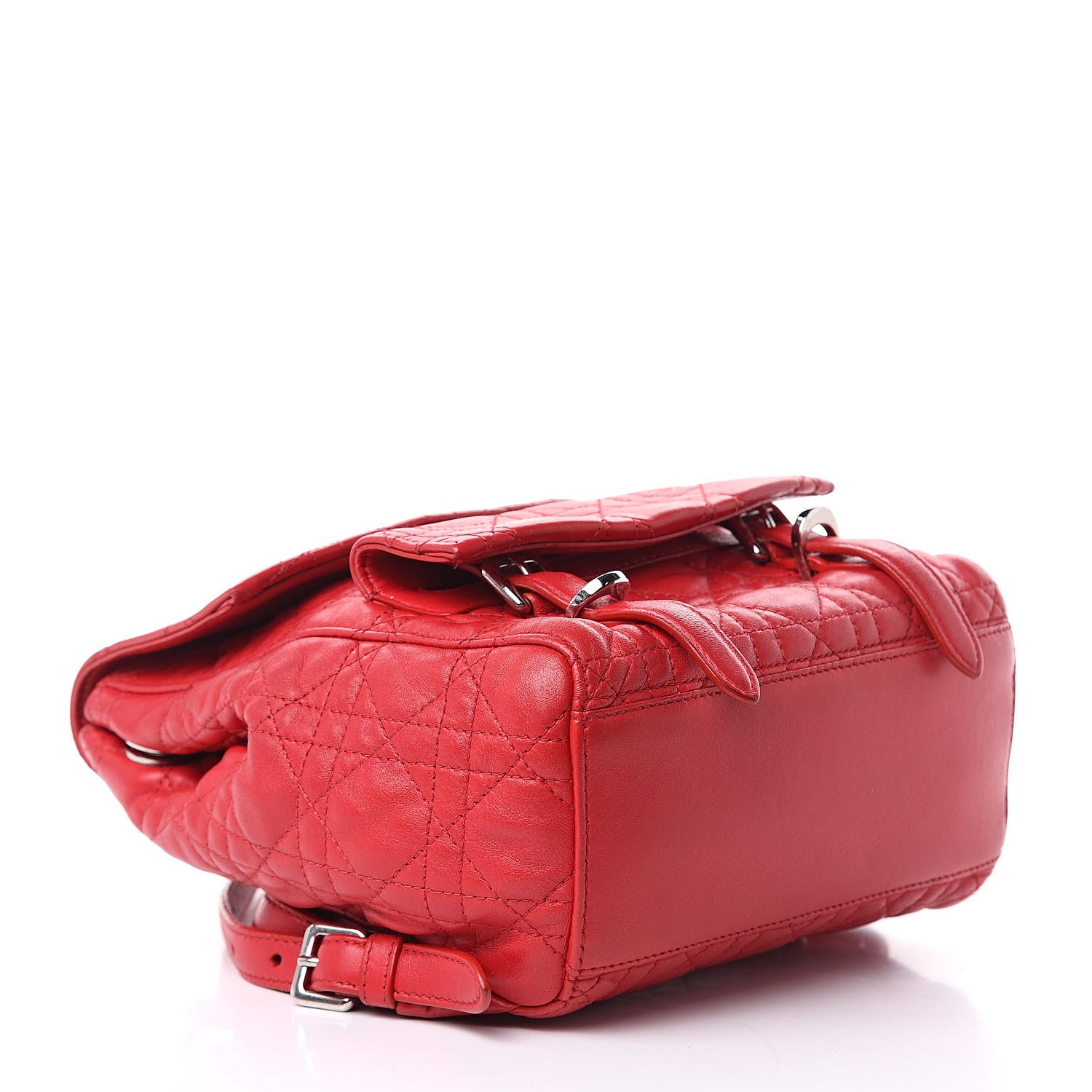 Christian Dior Lambskin Cannage Small Stardust Backpack Red 4 of 10