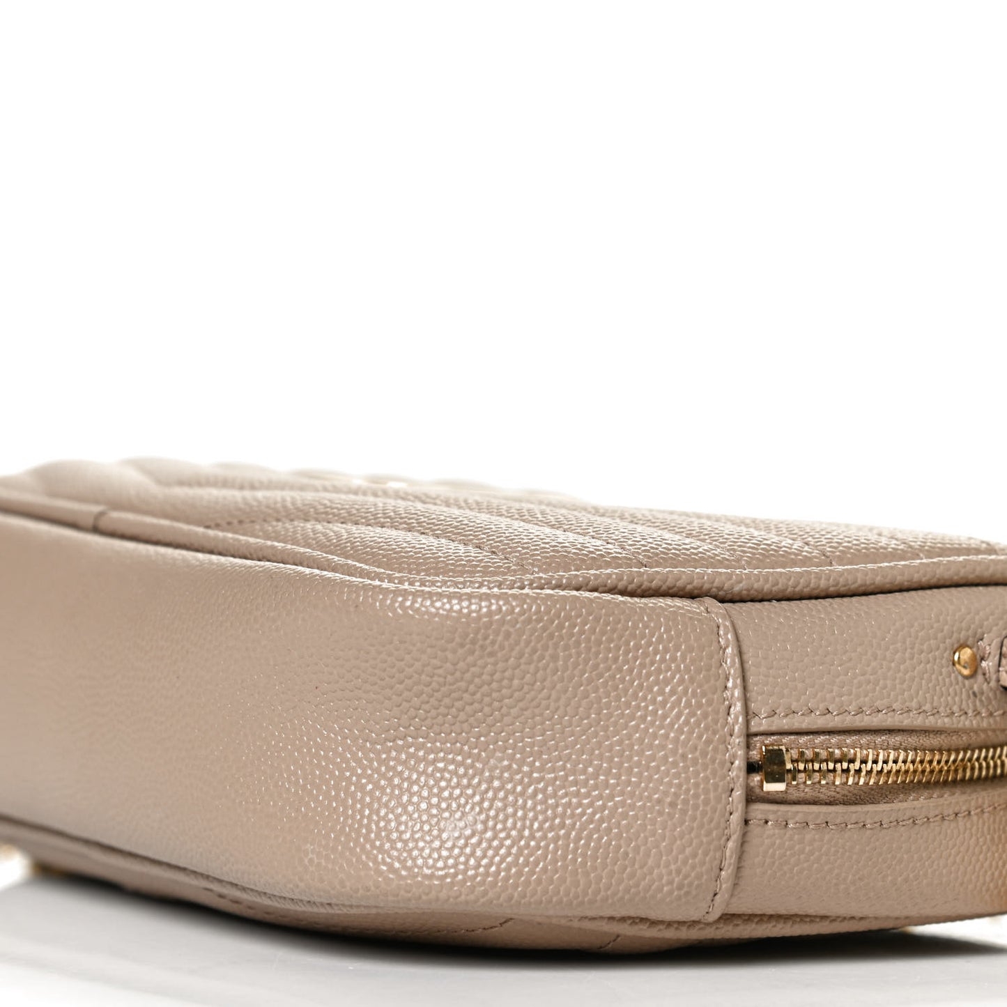 Grain De Poudre Matelasse Monogram Mini Lou Camera Bag Dark Beige