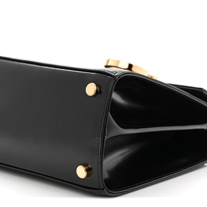 Salvatore Ferragamo Brushed Off Calfskin Small Iconic Top Handle Black 19 of 19