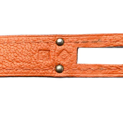 Hermes Chevre Mysore Kelly Longue Wallet Orange 8 of 10