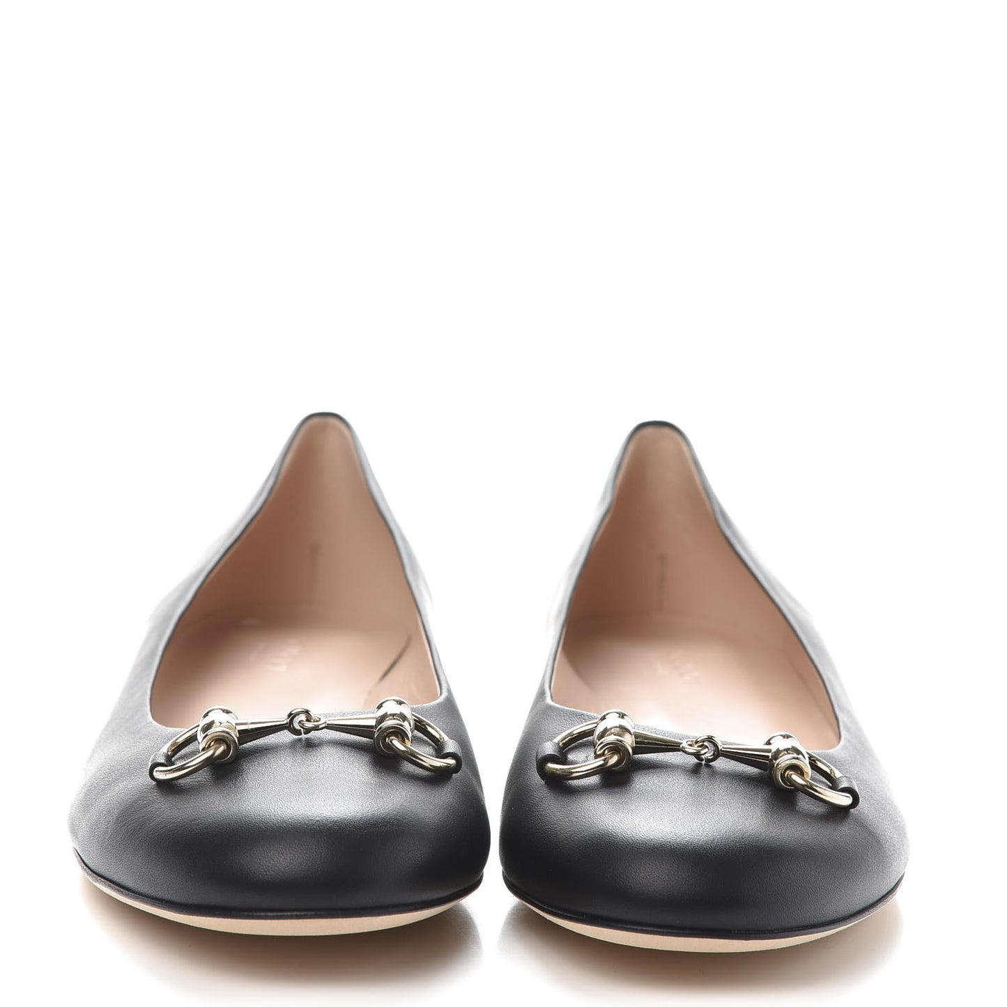 Calfskin Horsebit Ballerina Flats 40 Black