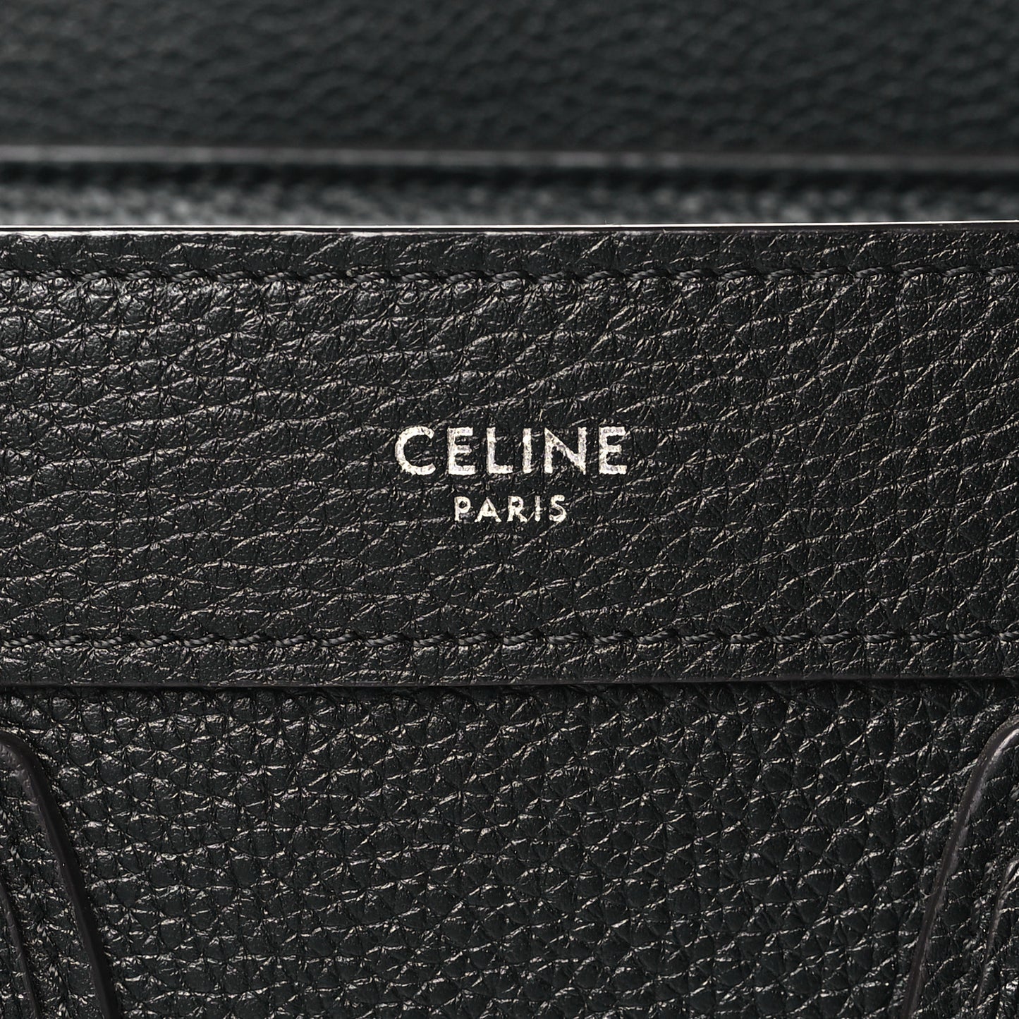 Drummed Calfskin Nano Luggage Black