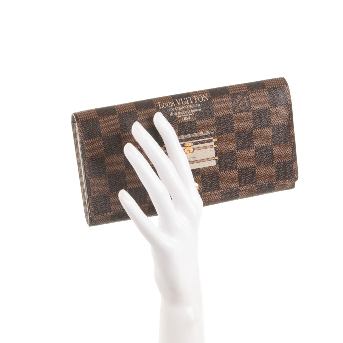 Damier Ebene Trunks and Locks Sarah Wallet