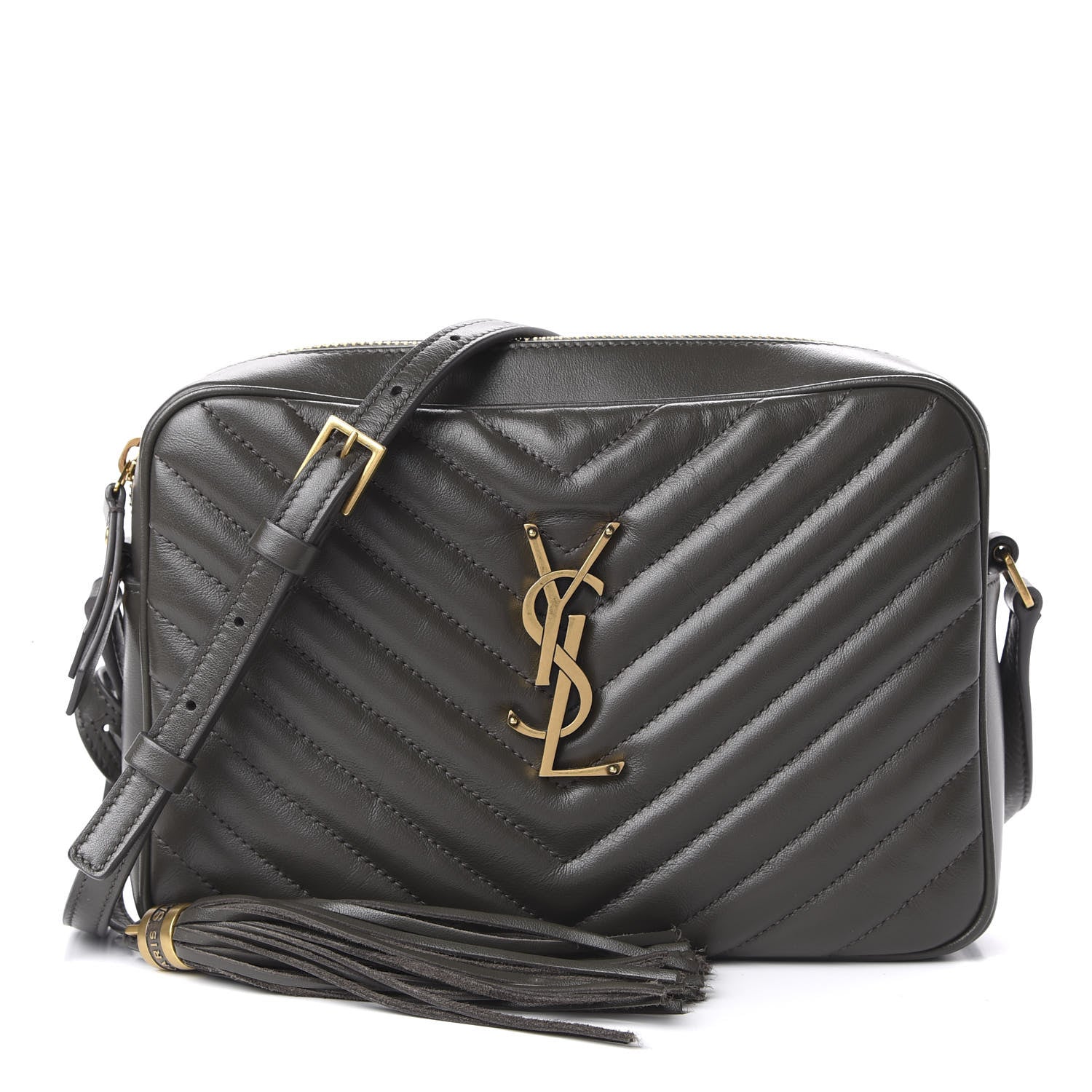 Saint Laurent Calfskin Matelasse Monogram Lou Camera Bag Sea Pebble 1 of 9
