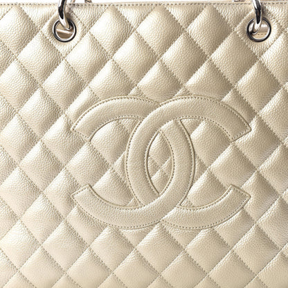 Chanel Caviar Quilted Grand Shopping Tote GST Pearl 9 of 12