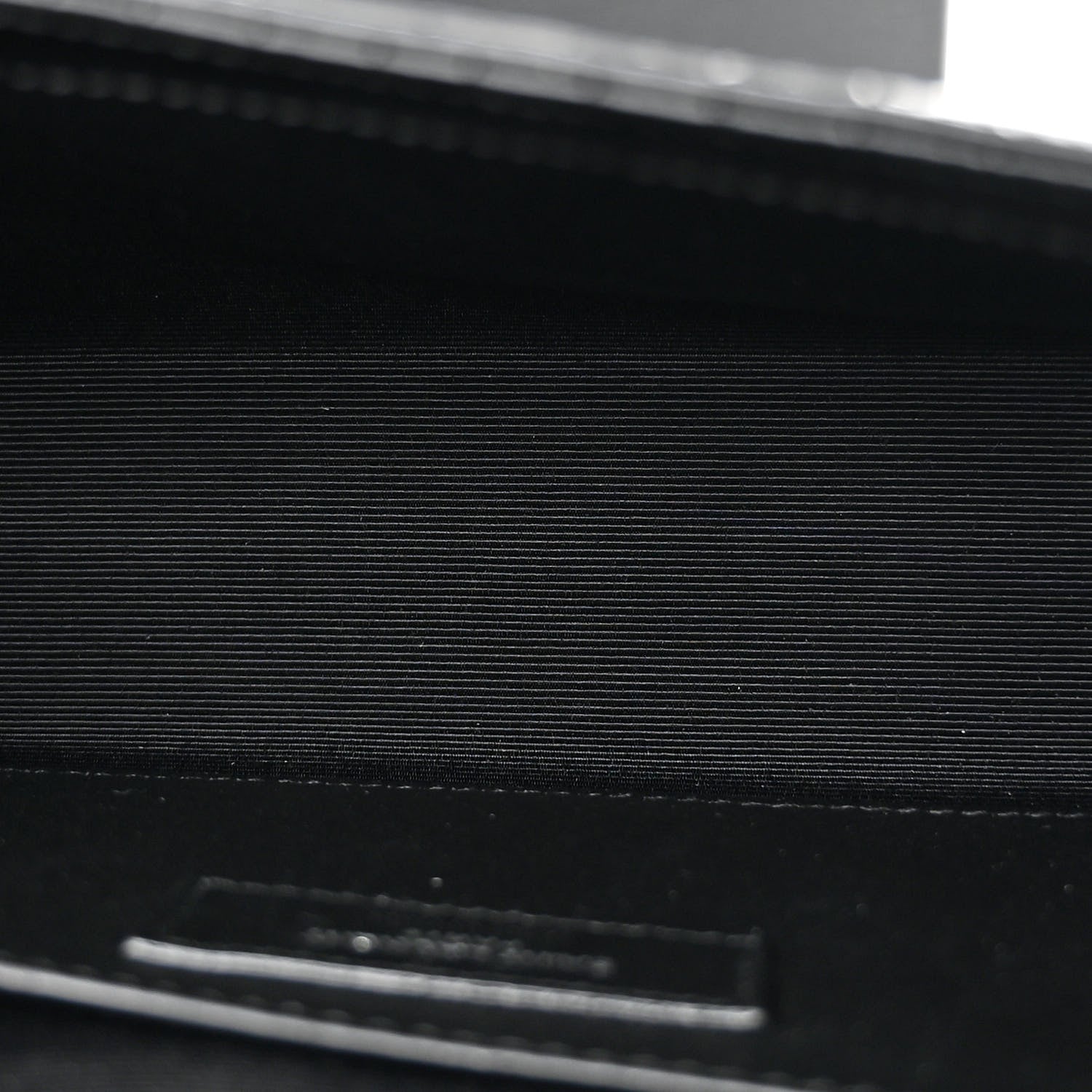 Saint Laurent Calfskin Crocodile Embossed Medium Classic Monogram Kate Tassel Satchel Black 5 of 11