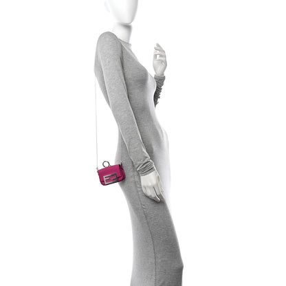 Fendi Cuoio Romano Selleria Nano Maxi Buckle Baguette Charm Magenta 2 of 9
