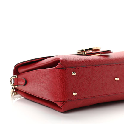 Gucci Dollar Calfskin Interlocking G Top Handle Shoulder Bag Red 16 of 21