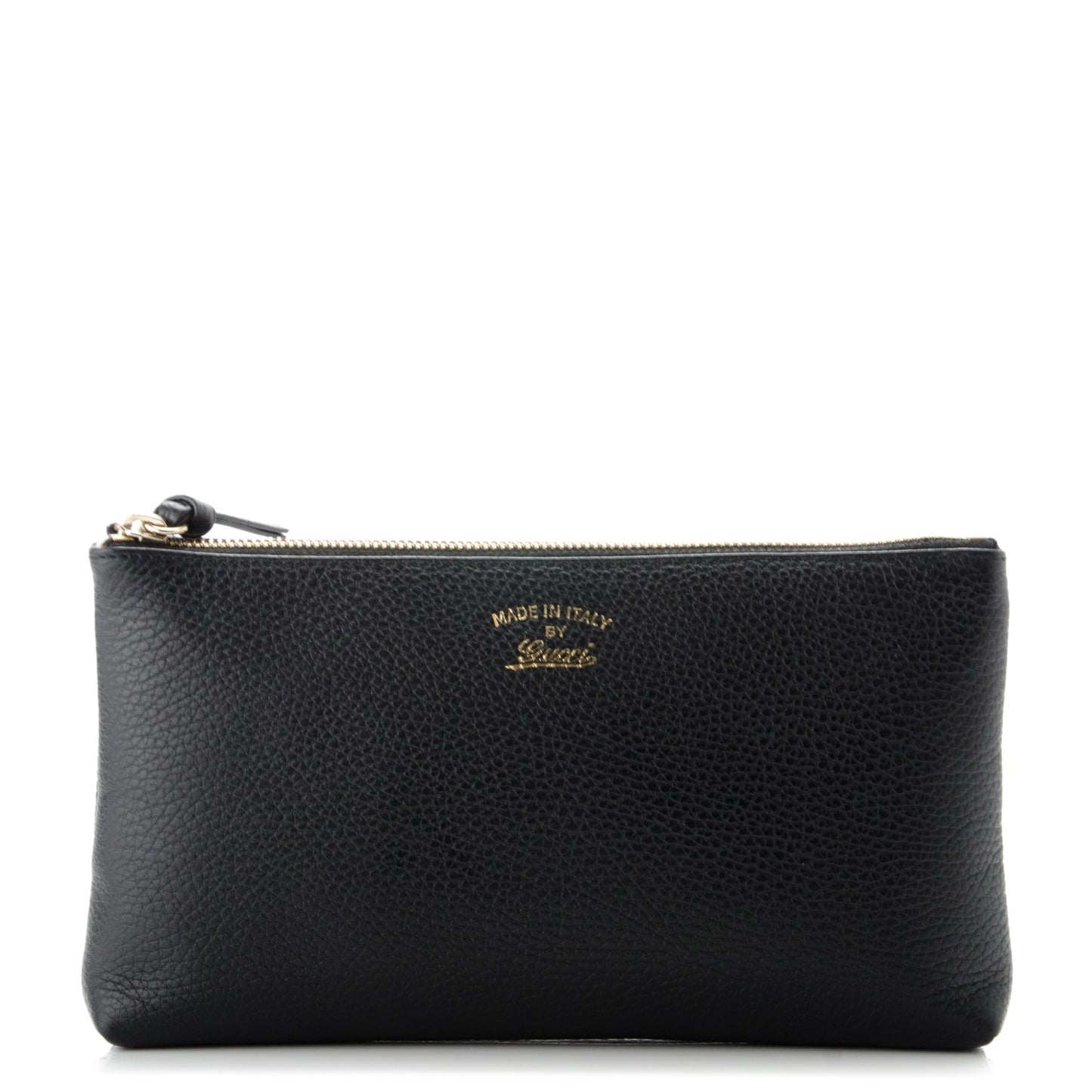 Pebbled Calfskin Large Swing Pouch Black