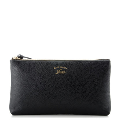 Gucci Pebbled Calfskin Large Swing Pouch Black 1 of 7