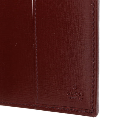 Gucci GG Supreme Monogram Azalea Calfskin Retro Interlocking G Passport Case Beige Red 6 of 8