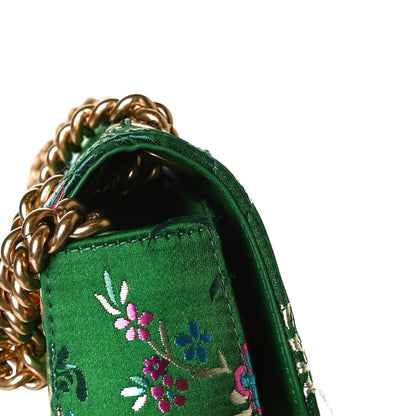 Gucci Jacquard Matelasse Floral Medium GG Marmont Shoulder Bag Green 15 of 17