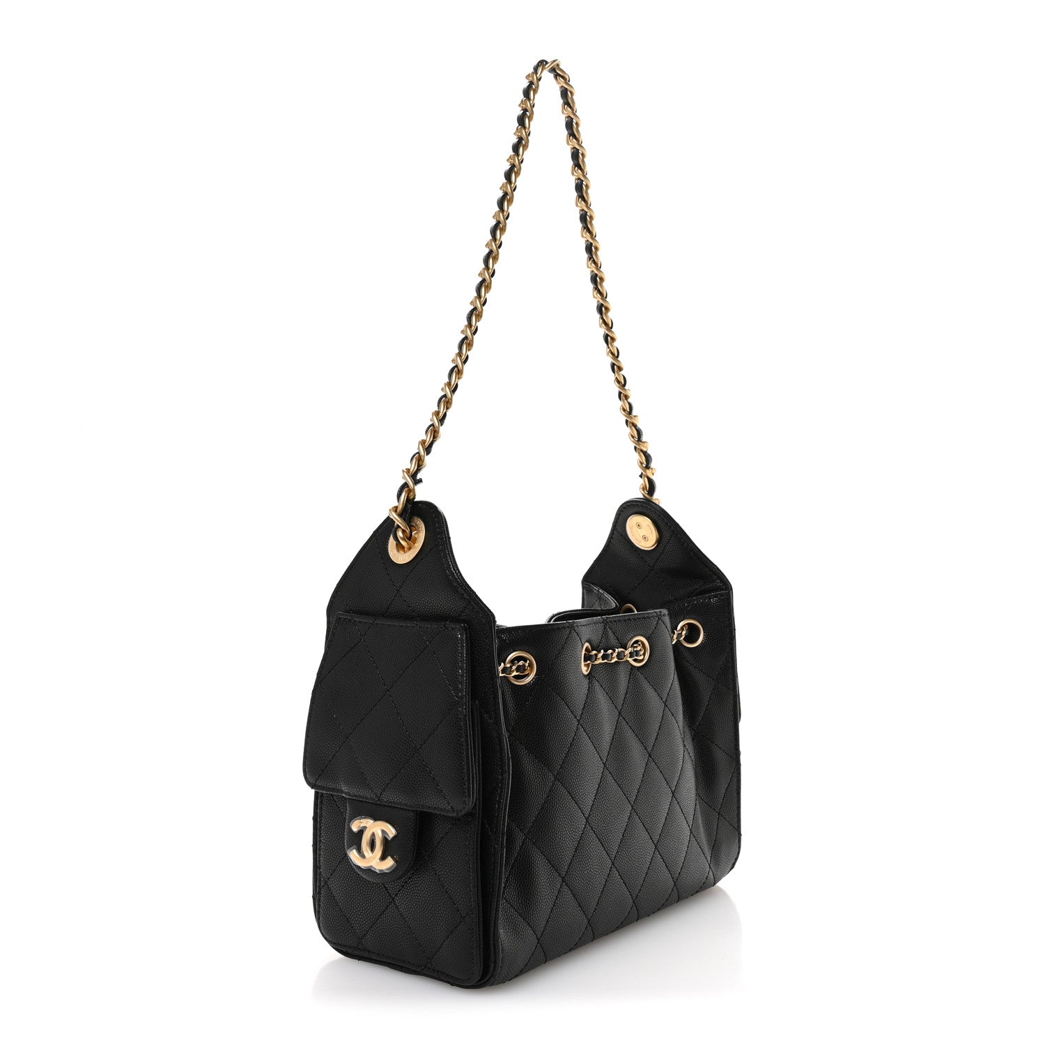 Chanel Caviar Quilted Mini Chanel 25 Handbag Black 3 of 11