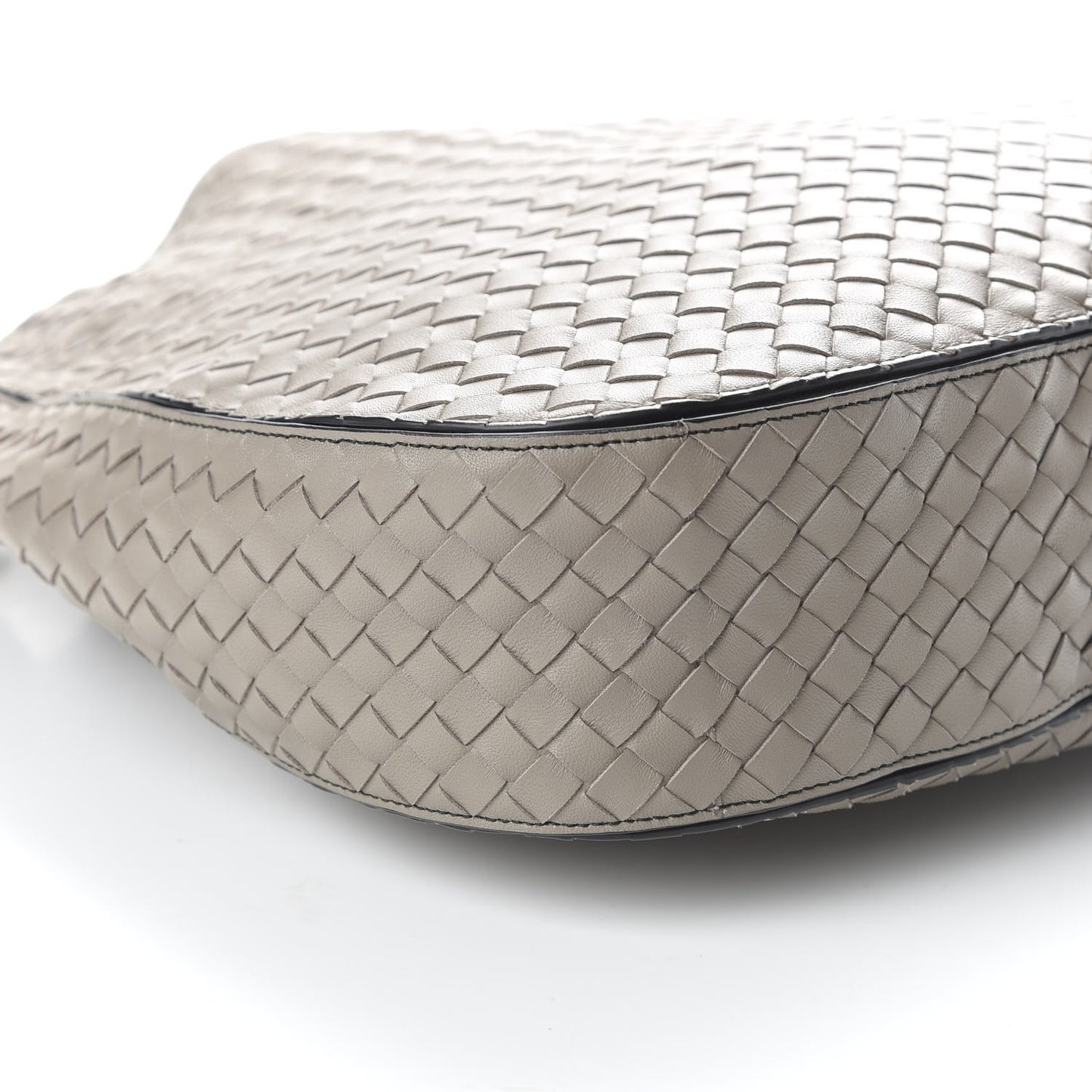 Nappa Intrecciato Medium Loop Steel