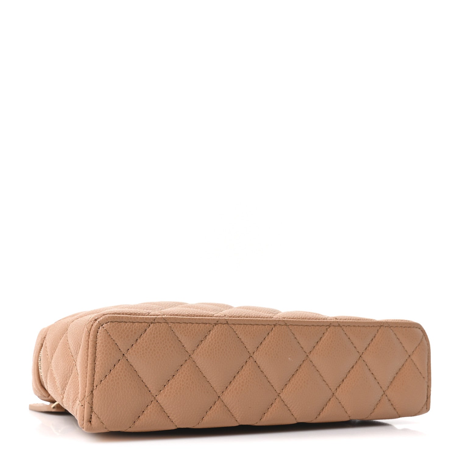 Chanel Caviar Quilted Top Handle Slim Vanity With Chain Brown 4 of 10