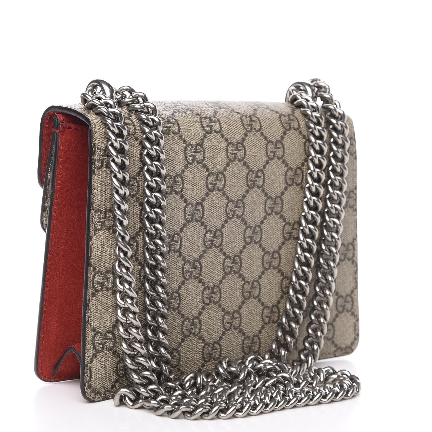 Gucci GG Supreme Monogram Mini Dionysus Shoulder Bag Hibiscus Red 4 of 13