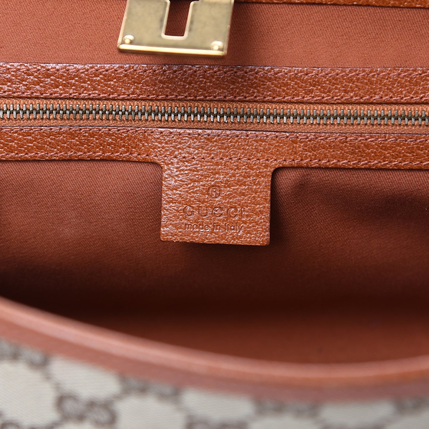 Monogram Bamboo Bullet Satchel Brown