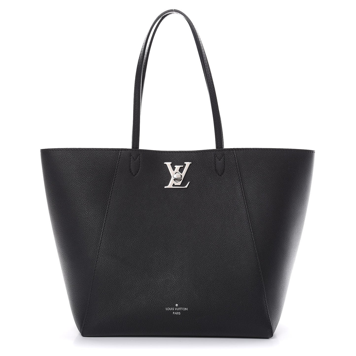 Calfskin Lockme Cabas Black