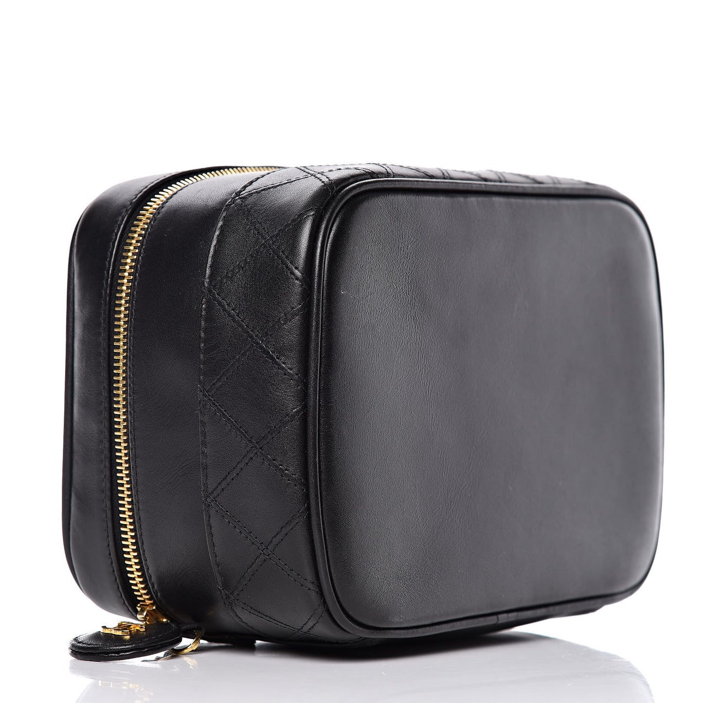 Calfskin Vanity Cosmetic Bag Black