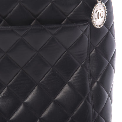 Chanel Lambskin Quilted Medallion Tote Black 17 of 18