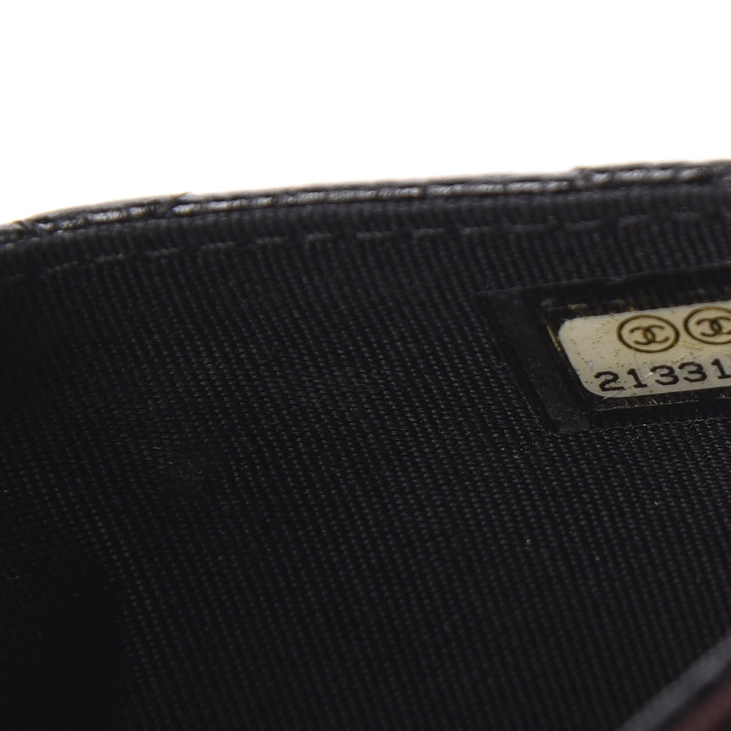 Caviar Quilted Flap Card Holder Black