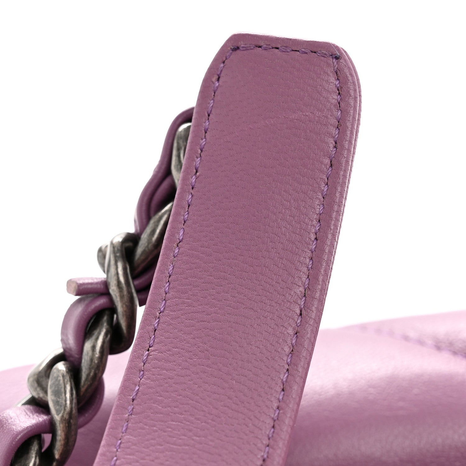 Chanel Goatskin Quilted Medium Chanel 19 Flap Purple 12 of 13