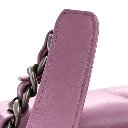 Chanel Goatskin Quilted Medium Chanel 19 Flap Purple 12 of 13