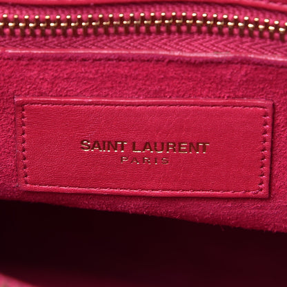 Saint Laurent Calfskin Small Sac De Jour Lipstick Fuchsia 7 of 16