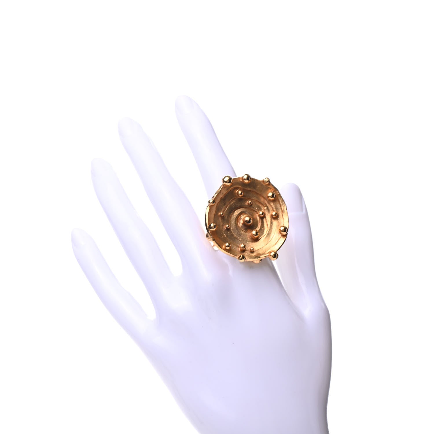 Saint Laurent Spiral Ring 7 Gold 2 of 4