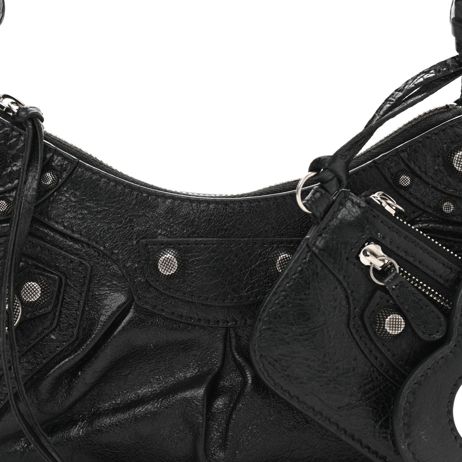 Balenciaga Agneau Arena Le Cagole Shoulder Bag XS Black 9 of 11