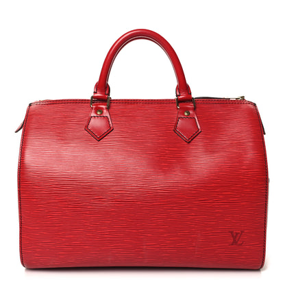 Louis Vuitton Epi Speedy 30 Castillan Red 1 of 14