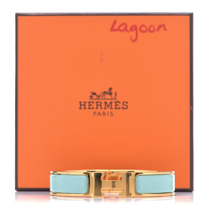 Hermes Enamel Narrow Clic Clac H Bracelet PM Lagon 6 of 6