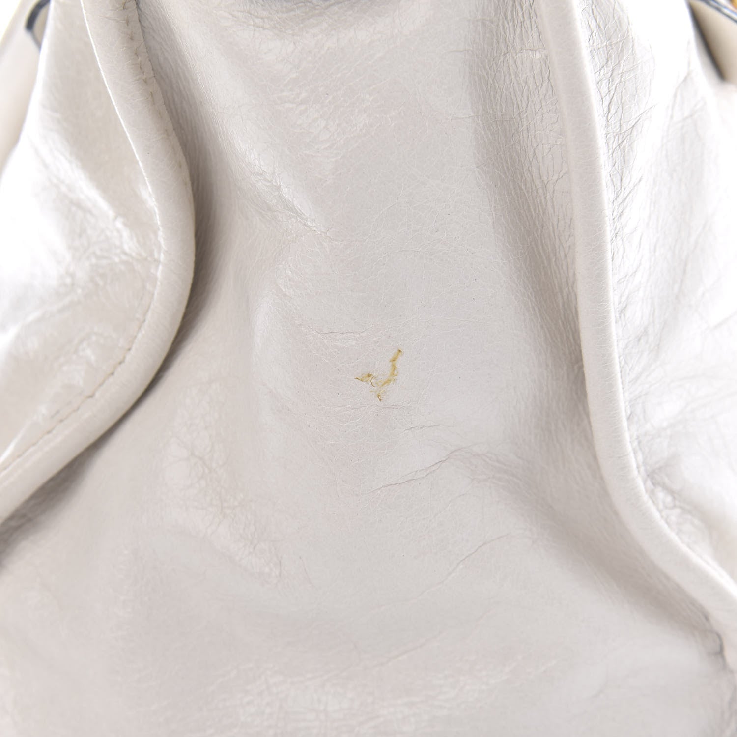 Miu Miu Vitello Shine Zip Tote Talco 12 of 14