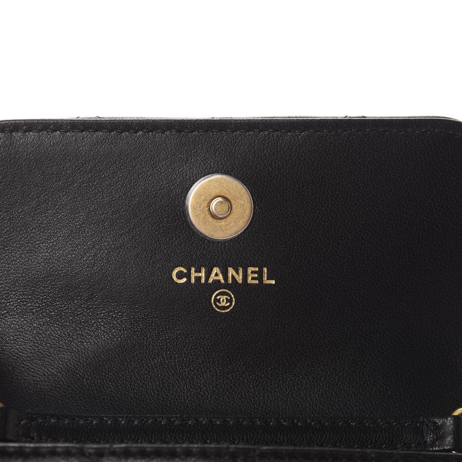Chanel Lambskin Quilted Pearl Crush Clutch With Chain Black 8 of 12