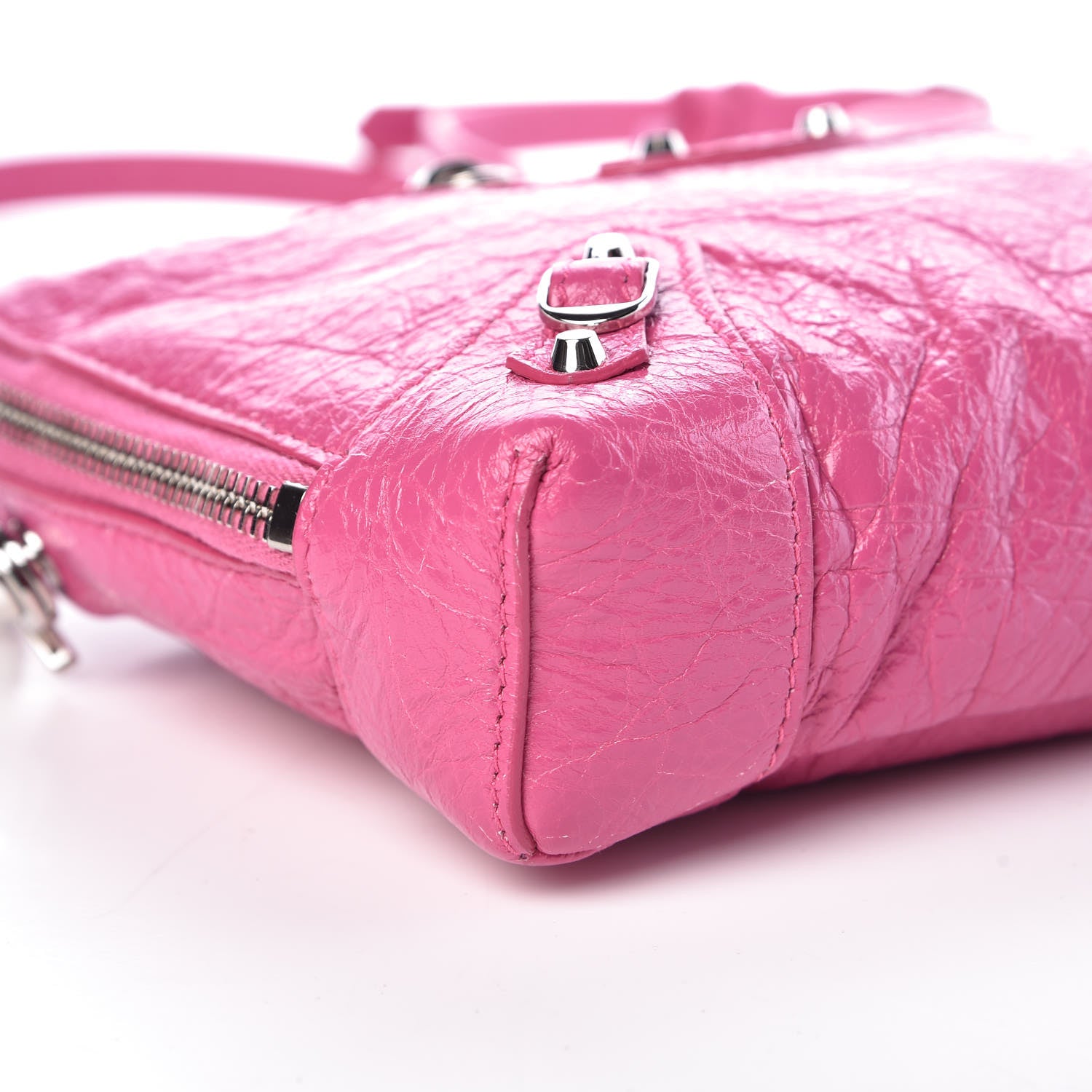 Balenciaga Agneau Arena Classic Silver Hardware XS Reporter Crossbody Rose Flamingo 5 of 8