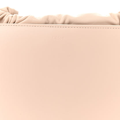 Chloe Calfskin Mate Woven Drawstring Shoulder Bag Nude 9 of 11