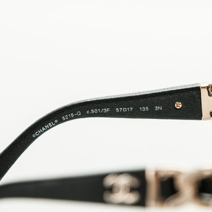 Chanel CC Chain Sunglasses 5215Q Black 4 of 5