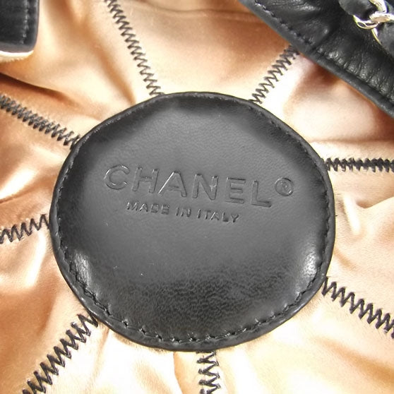 Lambskin Satin Drawstring Tassel Shoulder Bag