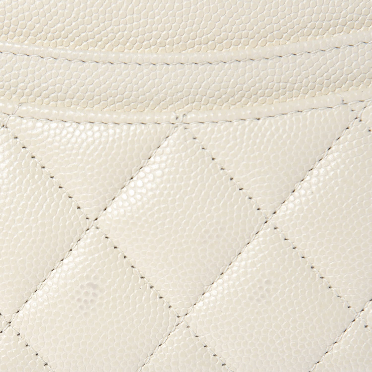 Chanel Caviar Quilted Card Holder White 9 of 9