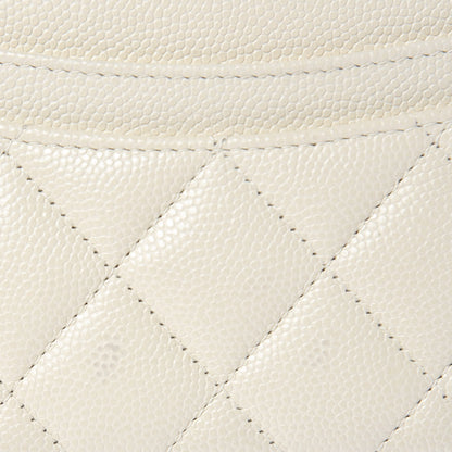 Chanel Caviar Quilted Card Holder White 9 of 9